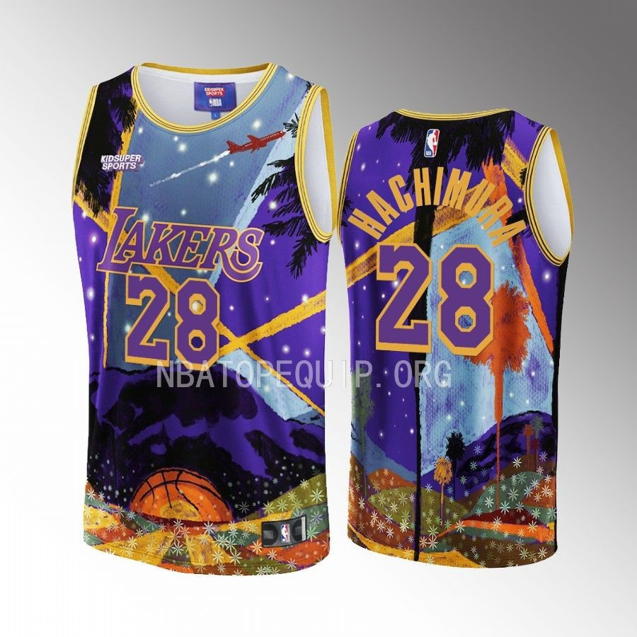 Rui Hachimura 28 Los Angeles Lakers KidSuper Studio Unisex Hometown NBA Jersey Unisex