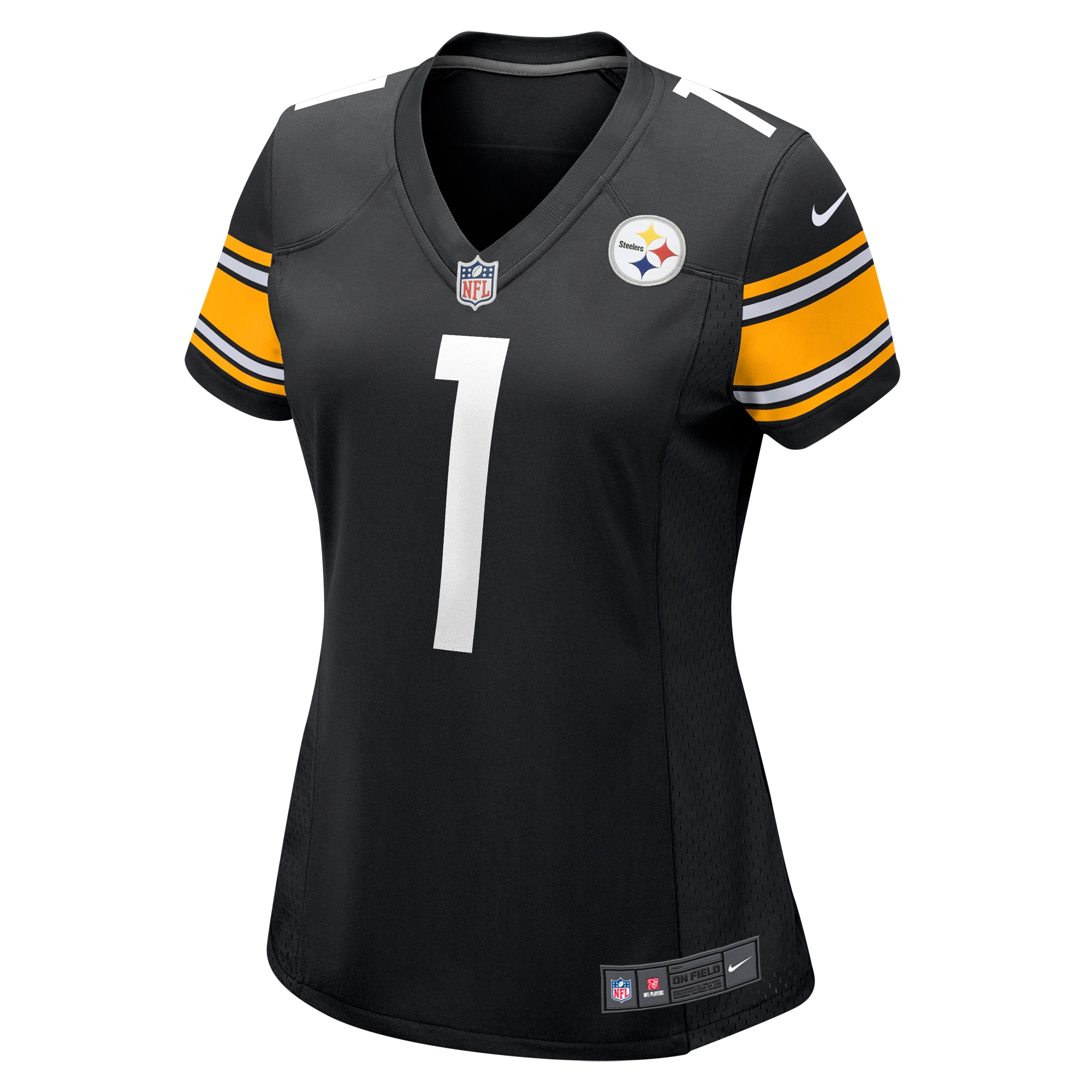 Pittsburgh Steelers Number 1 Mom Black Game NFL Jersey Women's