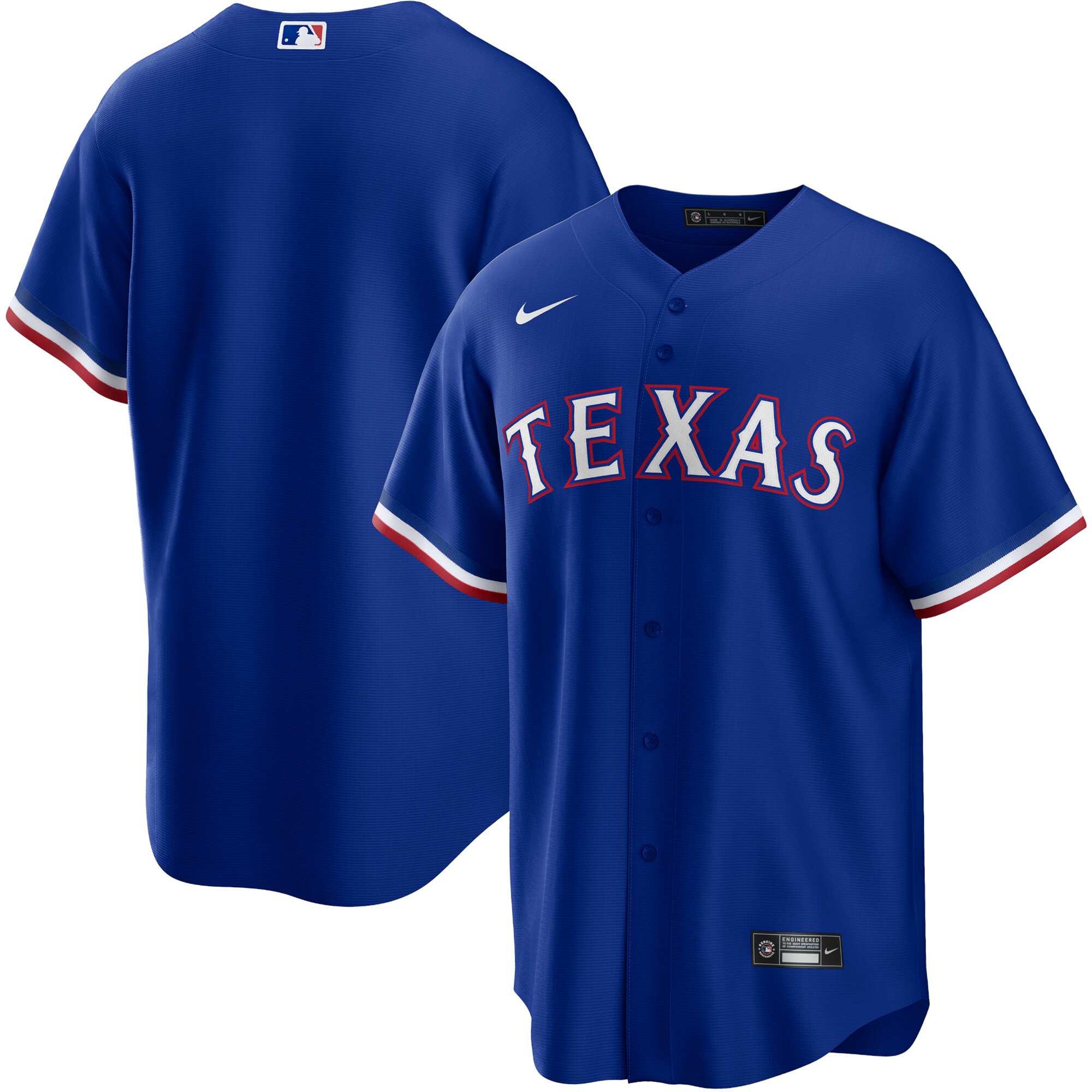 Texas Rangers Royal Alternate Team Logo MLB Jersey Men's