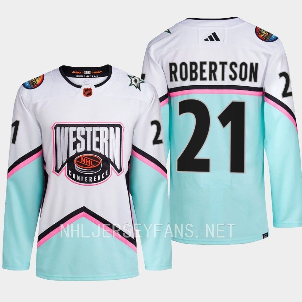 Jason Robertson 21 Stars 2023 All Star Western Conference White NHL Jersey Men's