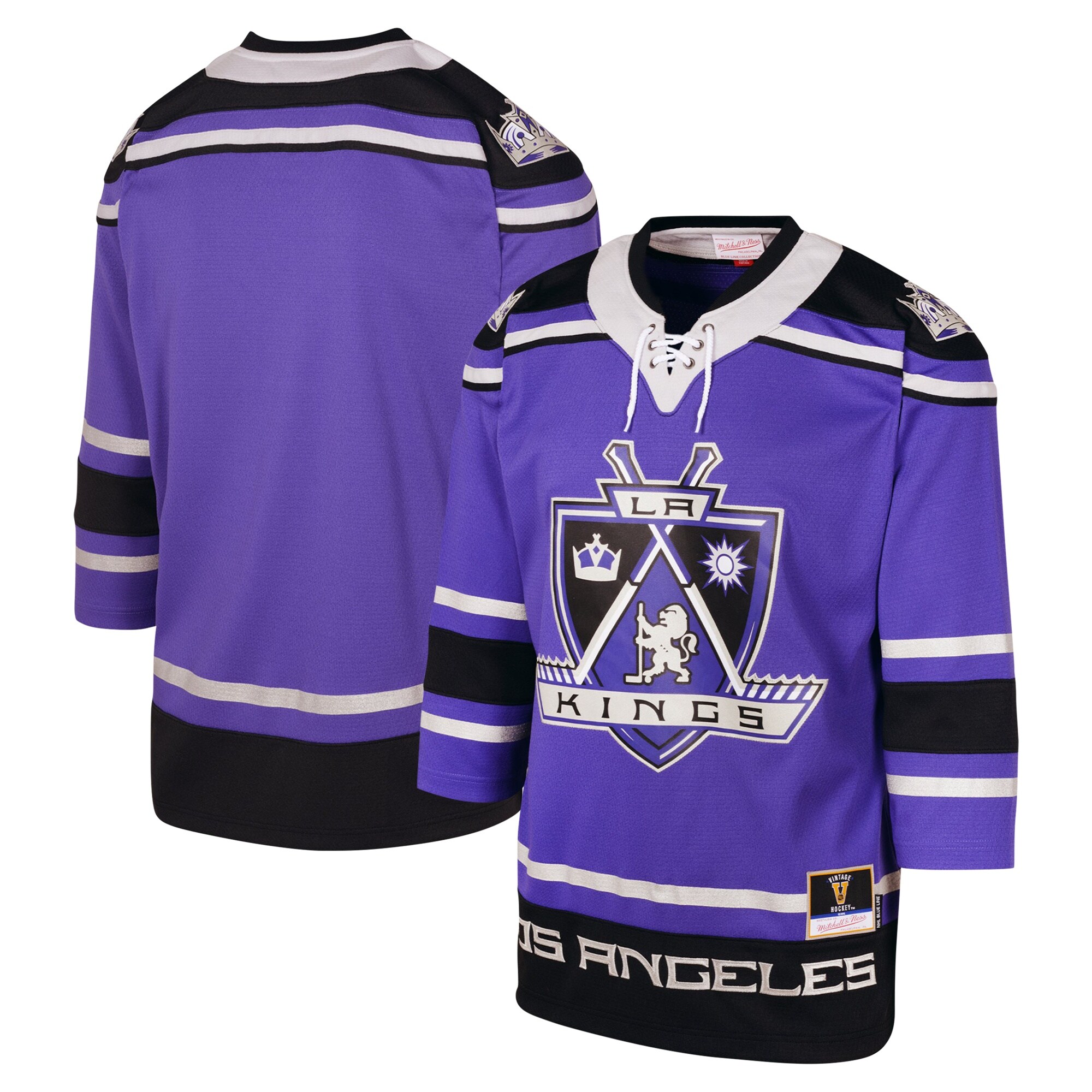 Los Angeles Kings Mitchell Ness Purple 2002 Blue Line NHL Jersey Youth