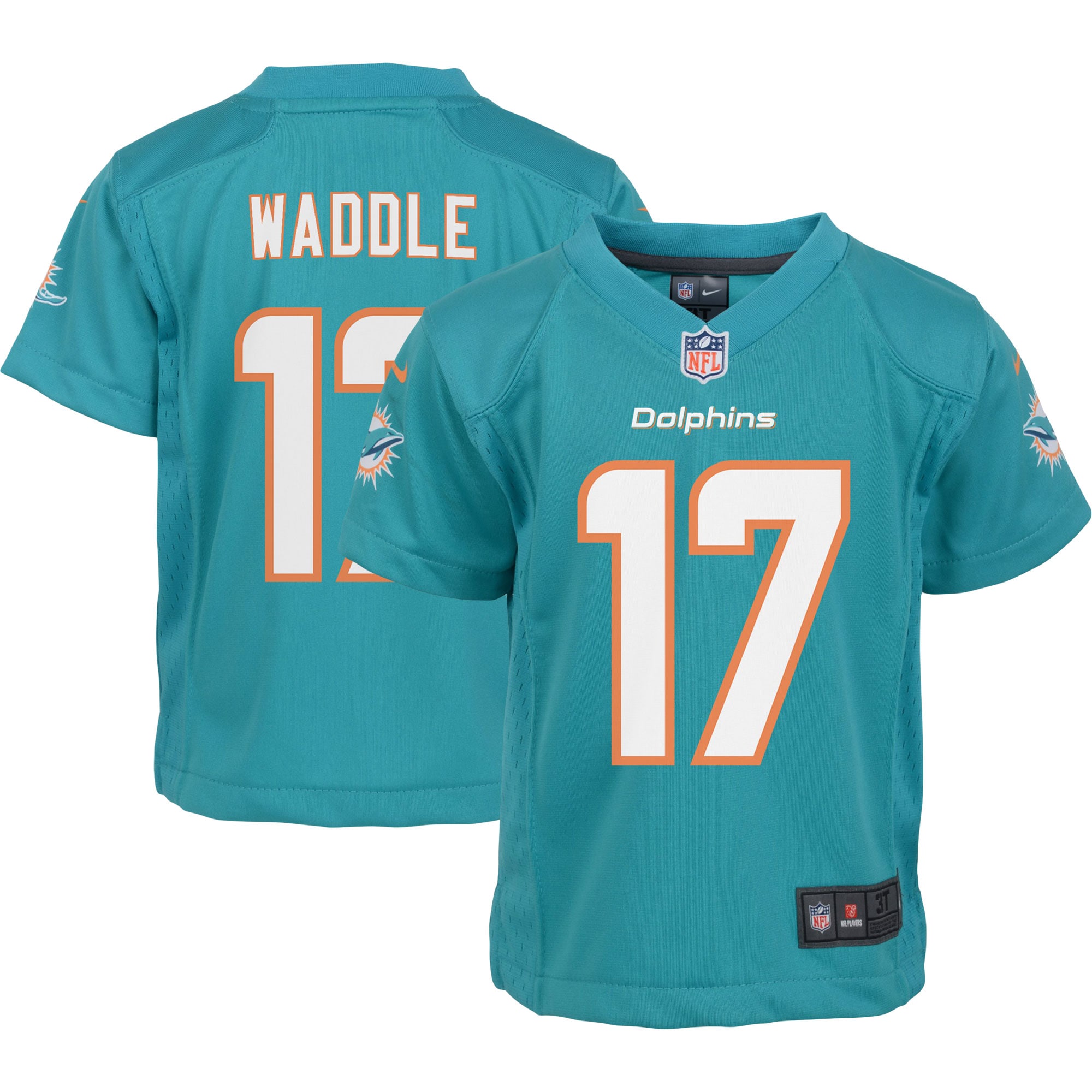 Preschool Miami Dolphins Jaylen Waddle Aqua Game NFL Jersey Men's