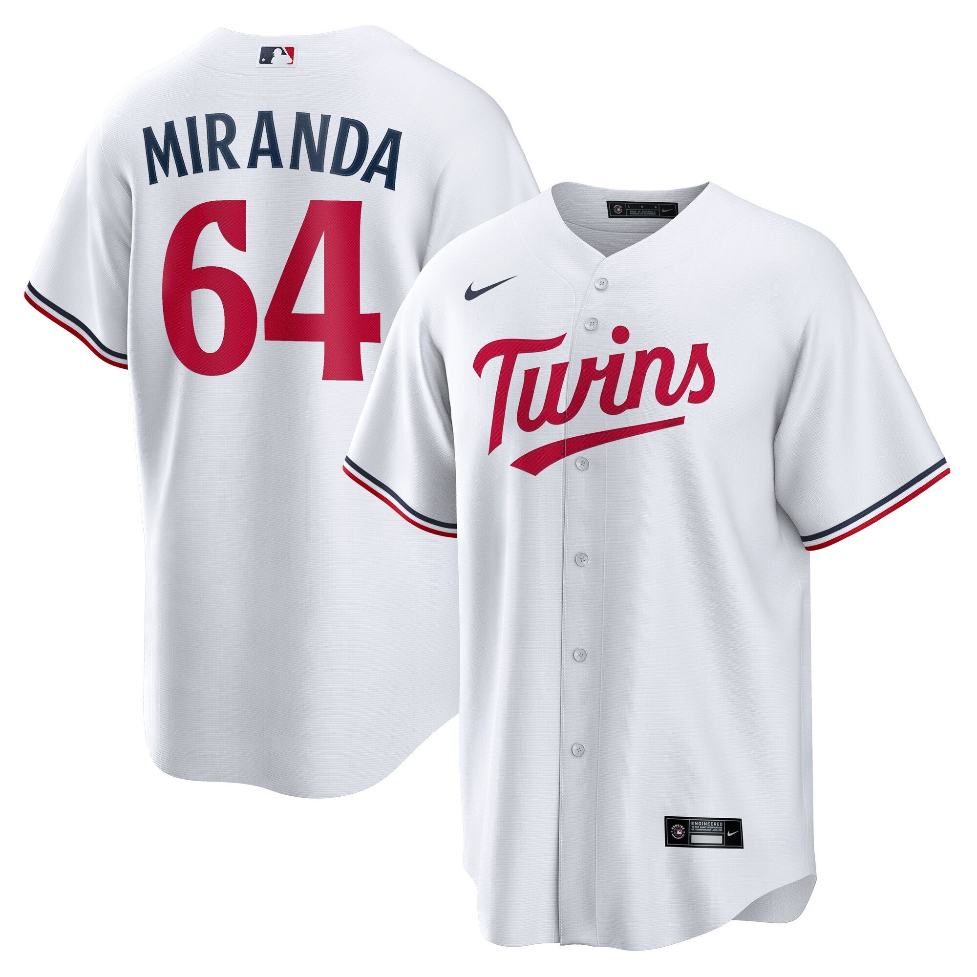 Minnesota Twins Jose Miranda White Home MLB Jersey Men's