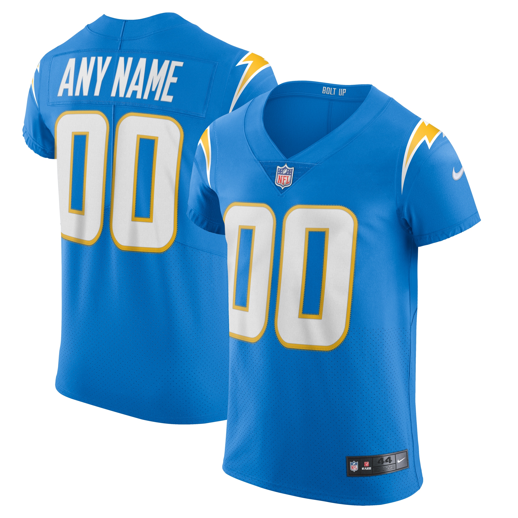 Los Angeles Chargers Powder Blue Vapor Elite Custom NFL Jersey Men's