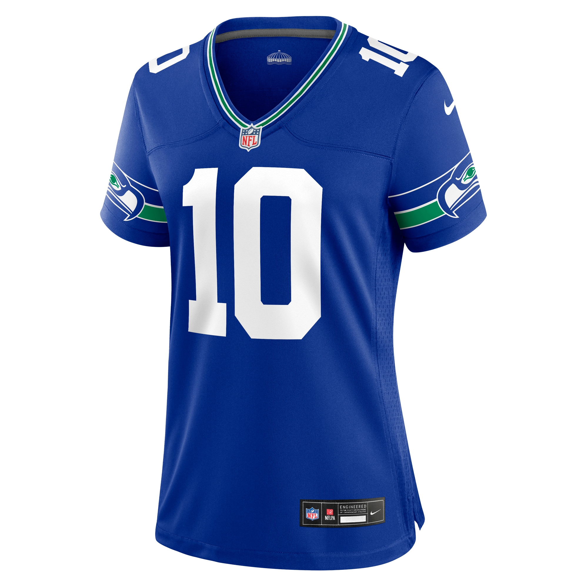 Seattle Seahawks Jim Zorn Royal Throwback Retired Player Game NFL Jersey Women's