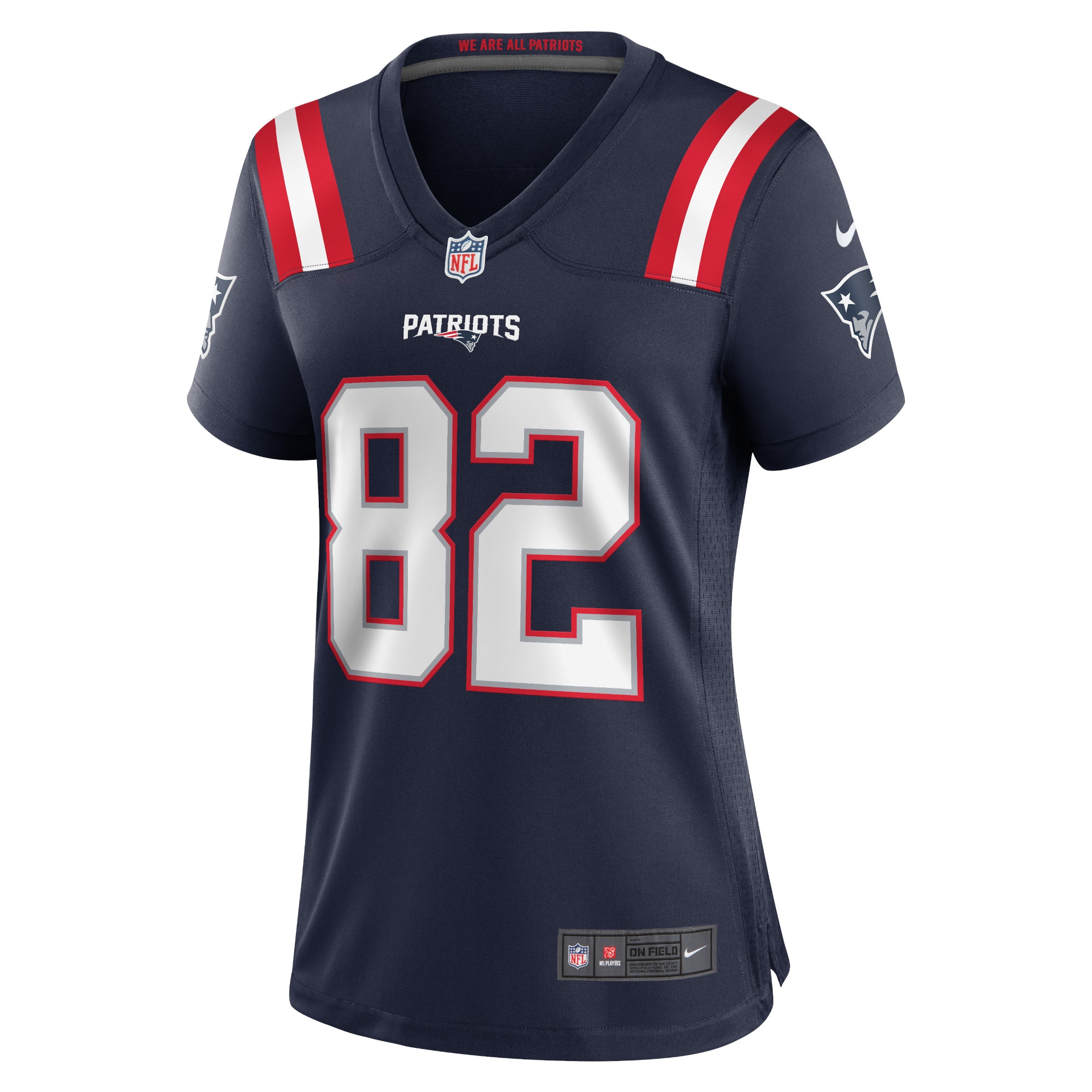 New England Patriots Tre Nixon Navy Player Game NFL Jersey Women's
