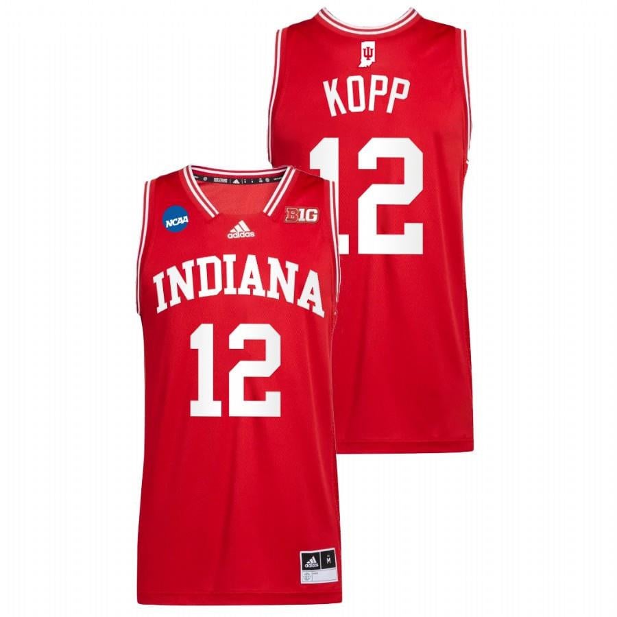 Indiana Hoosiers Miller Kopp Red 2022 March Madness NCAA Jersey Men's