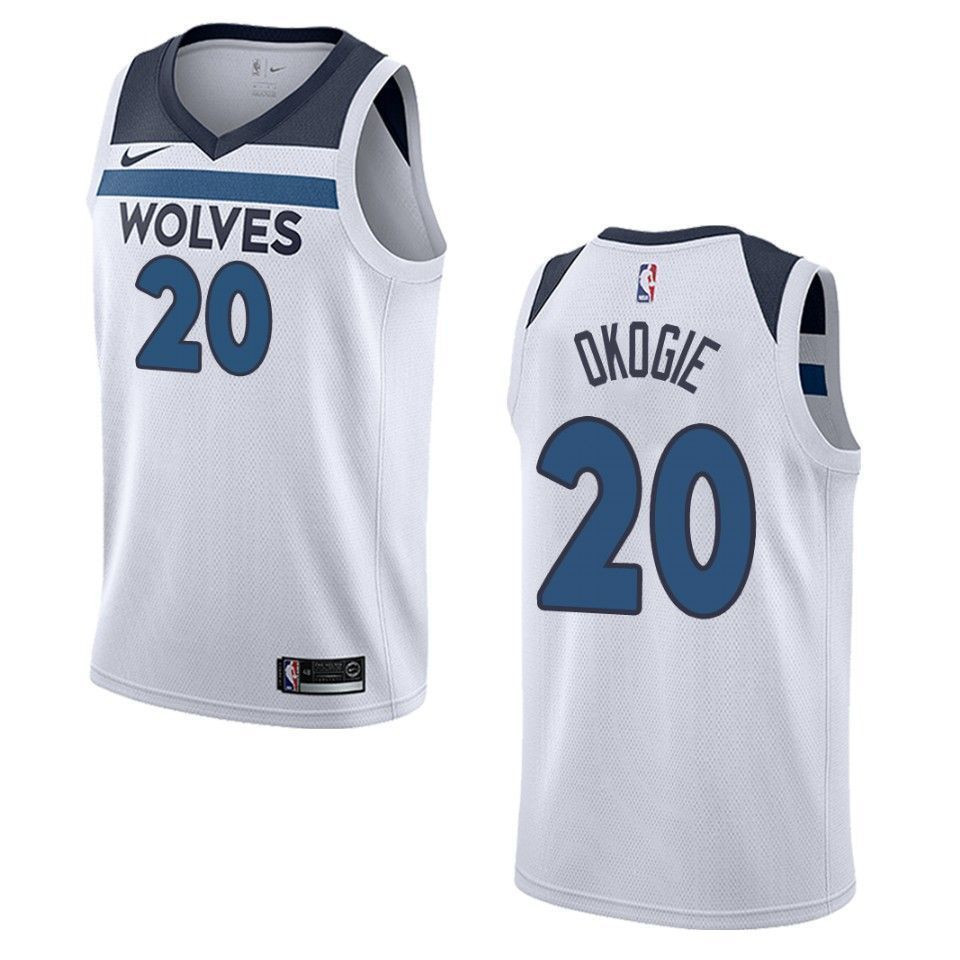Minnesota Timberwolves 20 Josh Okogie Association Swingman White NBA Jersey Men's
