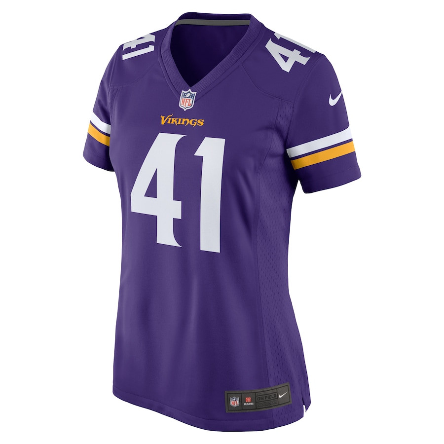 Austin Bryant 41 Minnesota Vikings Game Purple NFL Jersey Women's