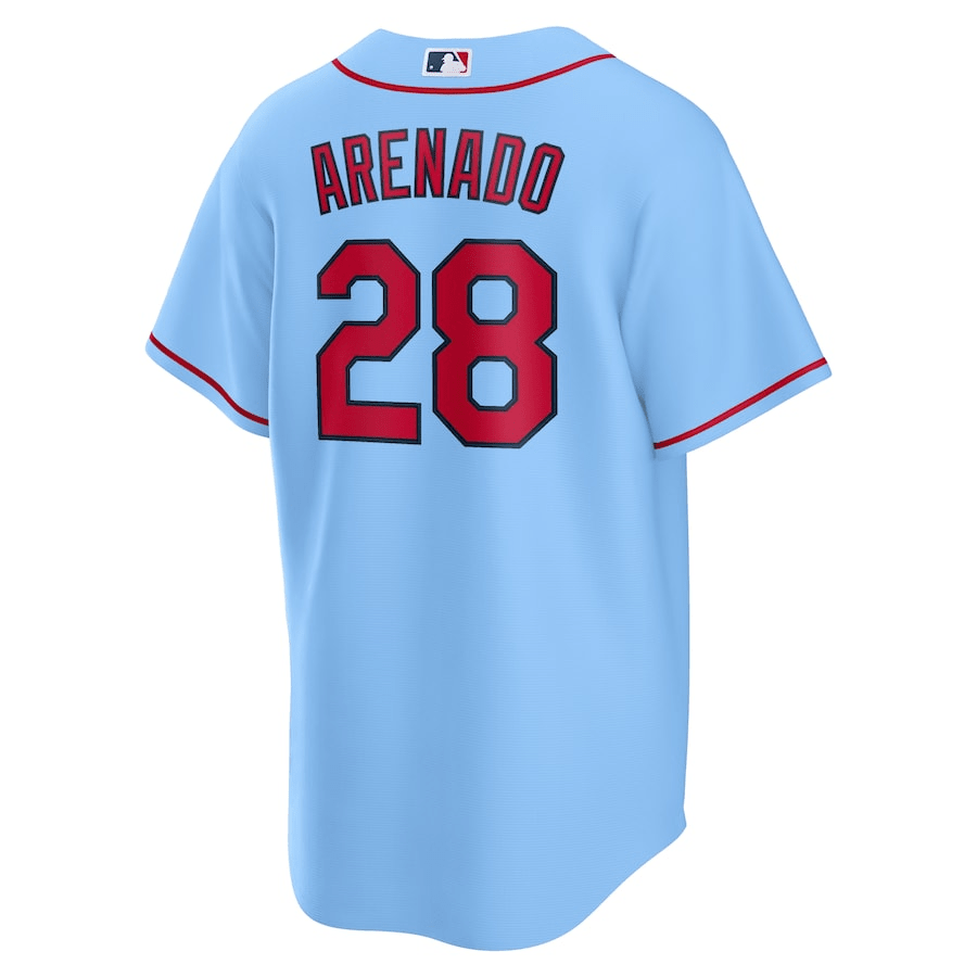 Nolan Arenado 28 St. Louis Cardinals Alternate Light Blue MLB Jersey Men's