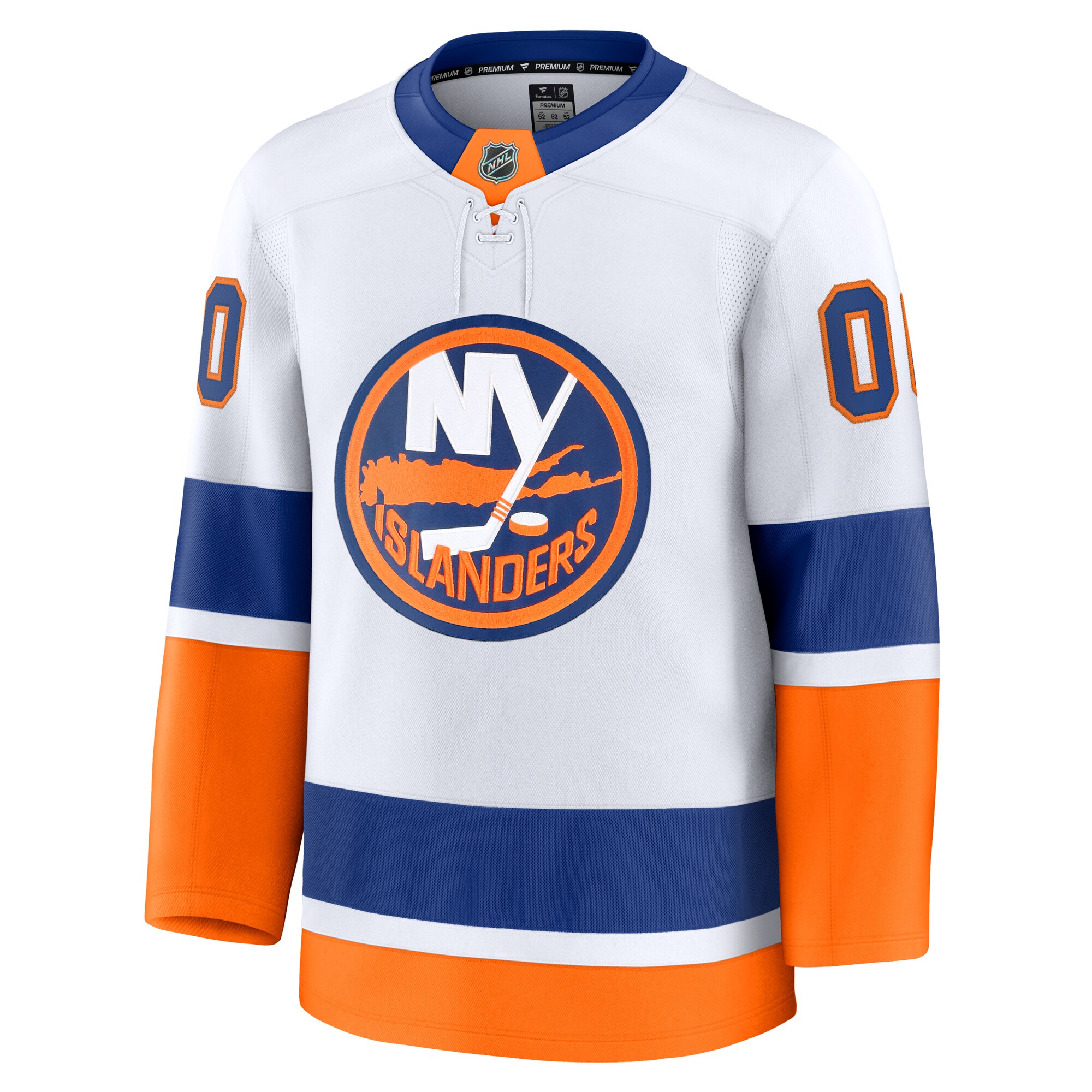 New York Islanders White Away Premium Custom NHL Jersey Men's
