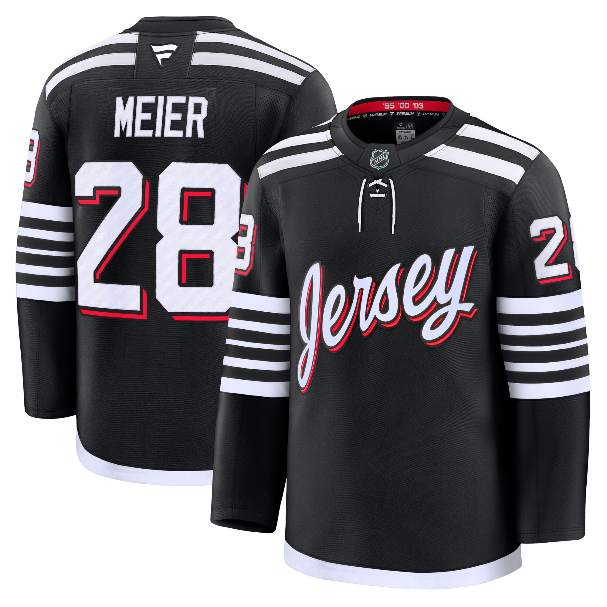 New Jersey Devils Timo Meier Black Alternate Premium NHL Jersey Men's