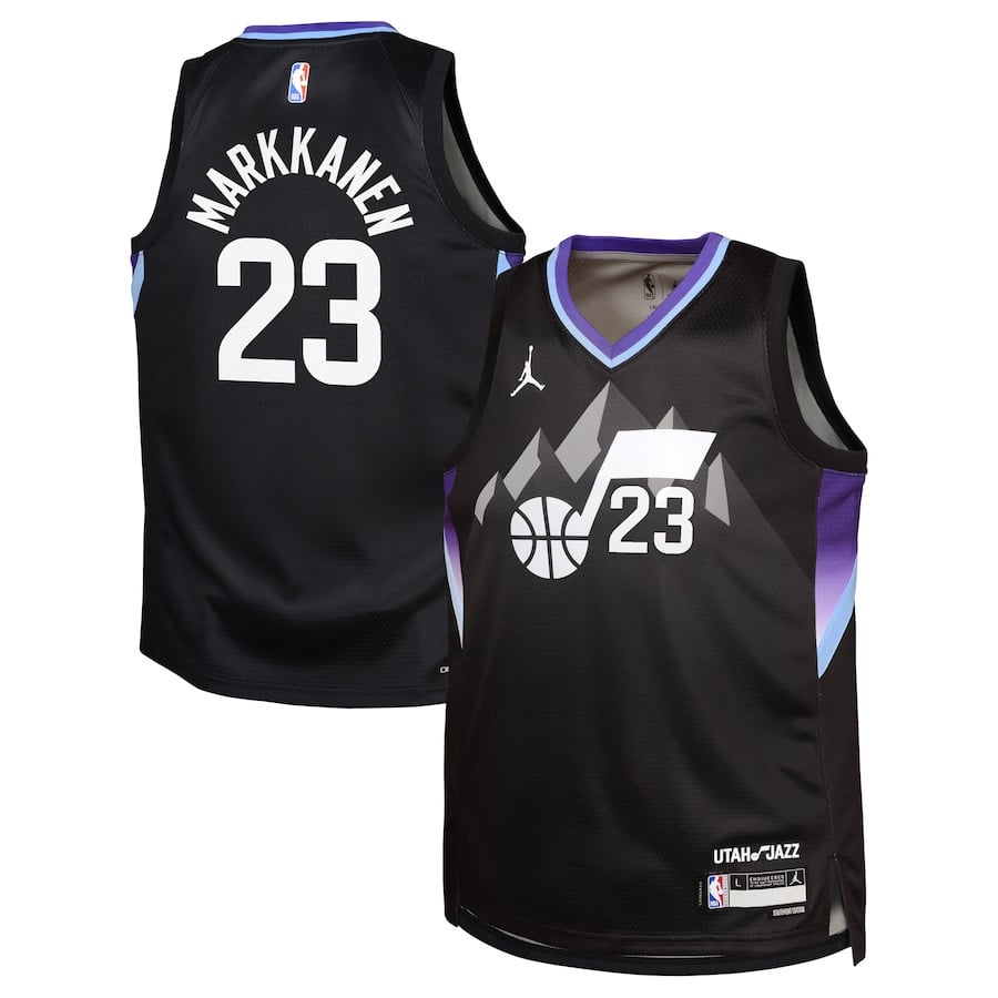 Lauri Markkanen 23 Utah Jazz 2024/2 Swingman Statement Edition Black NBA Jersey Youth