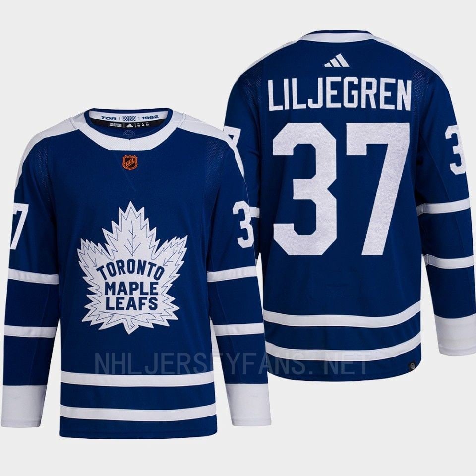 Toronto Maple Leafs 2022 Reverse Retro 2.0 Timothy Liljegren 37 Blue Primegreen NHL Jersey Men's