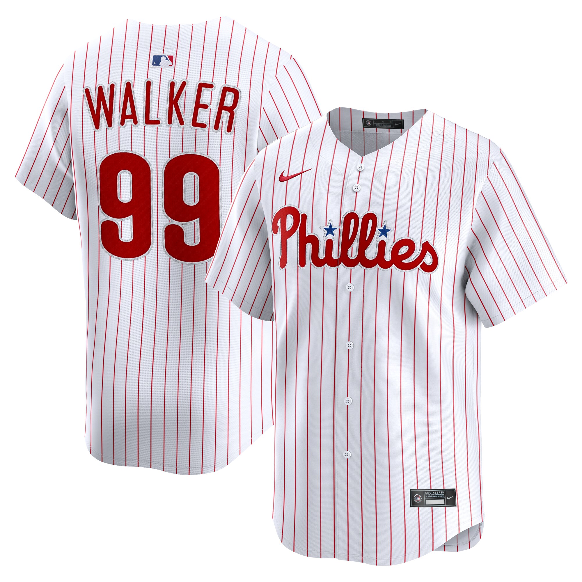 Philadelphia Phillies Taijuan Walker White Alternate Limited Player MLB Jersey Men's