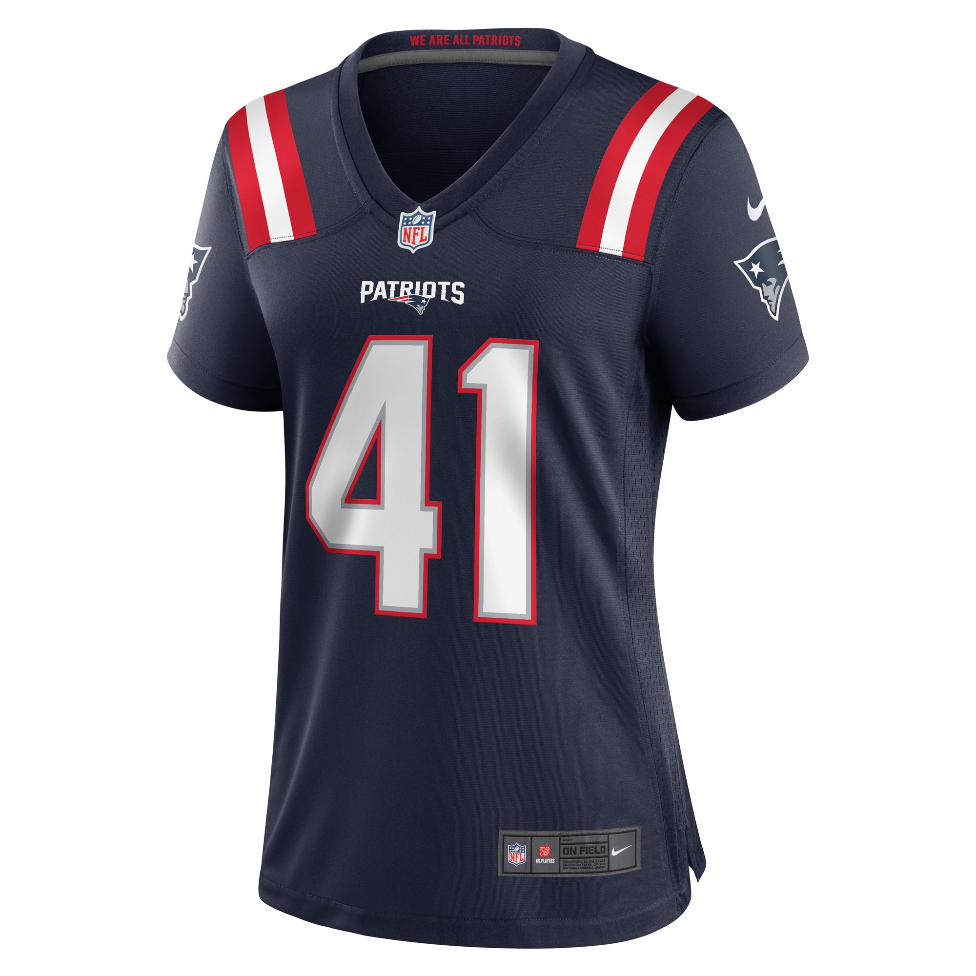 New England Patriots Brenden Schooler Navy Game Player NFL Jersey Women's