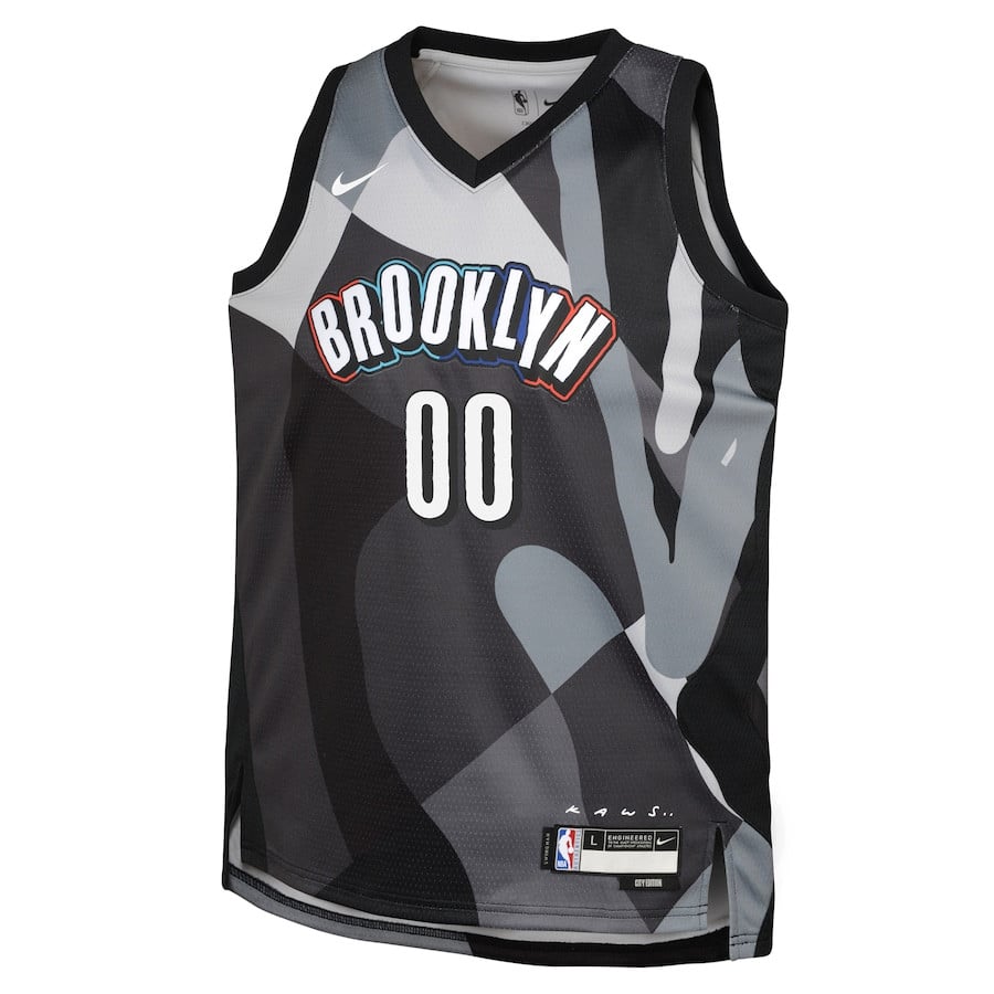 Brooklyn Nets 2024/25 Swingman Custom City Edition Gray NBA Jersey Youth