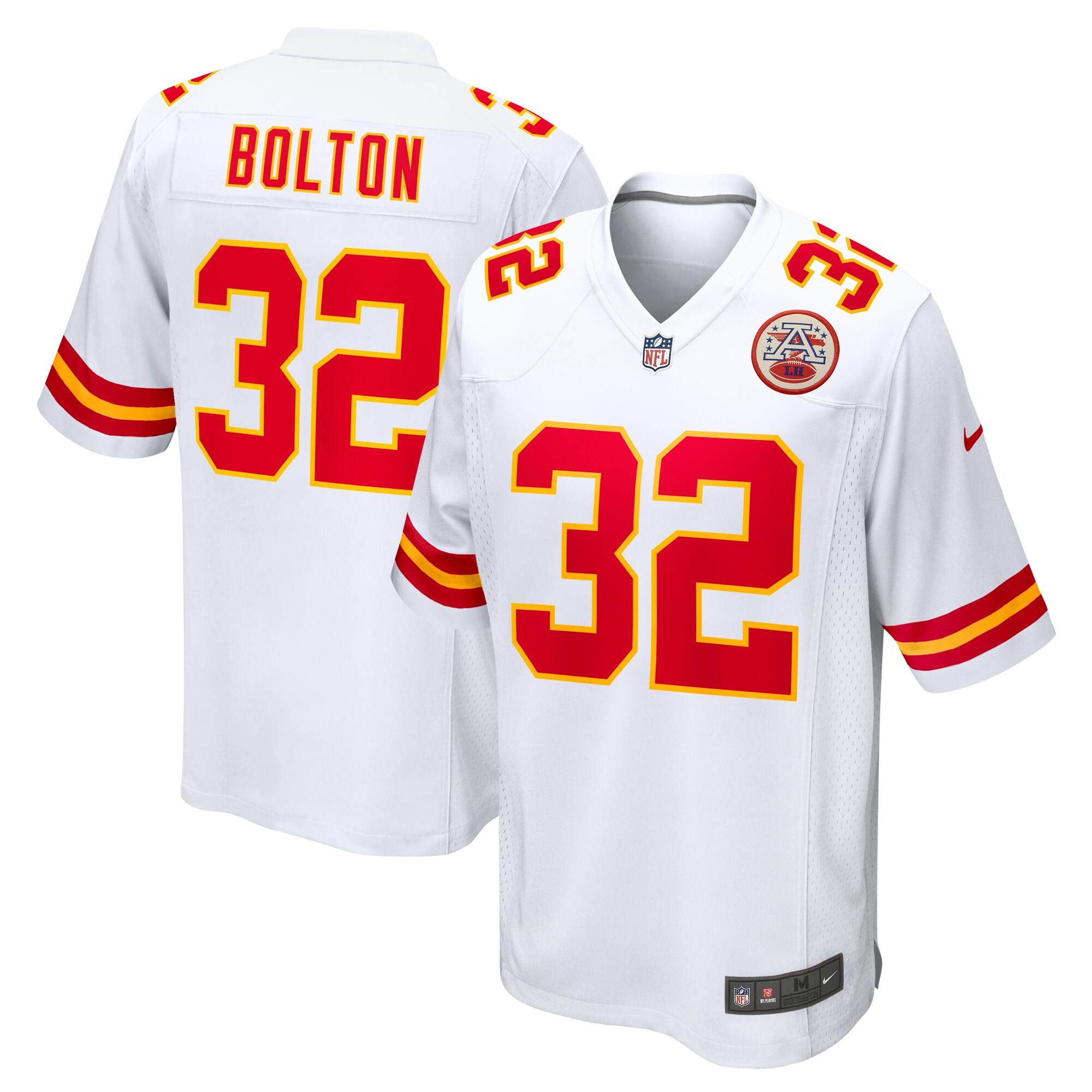 Kansas City Chiefs Nick Bolton White Away Game Player NFL Jersey Men's