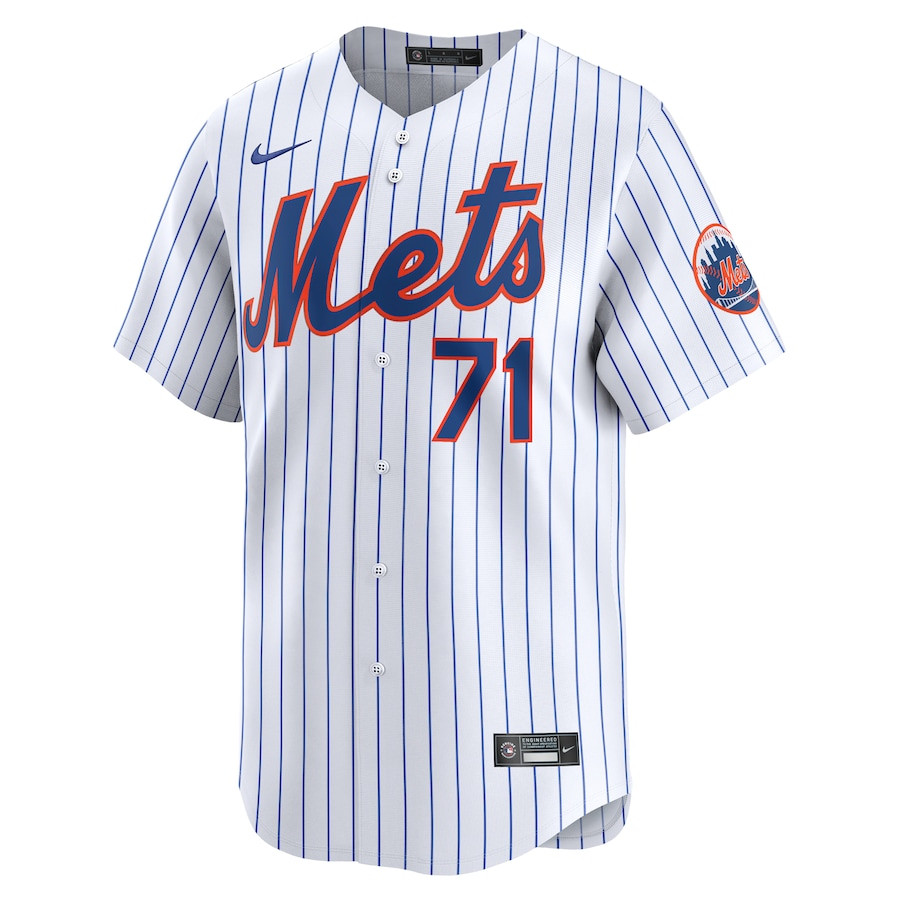 Sean Reid-Foley 71 New York Mets Home Limited White MLB Jersey Men's