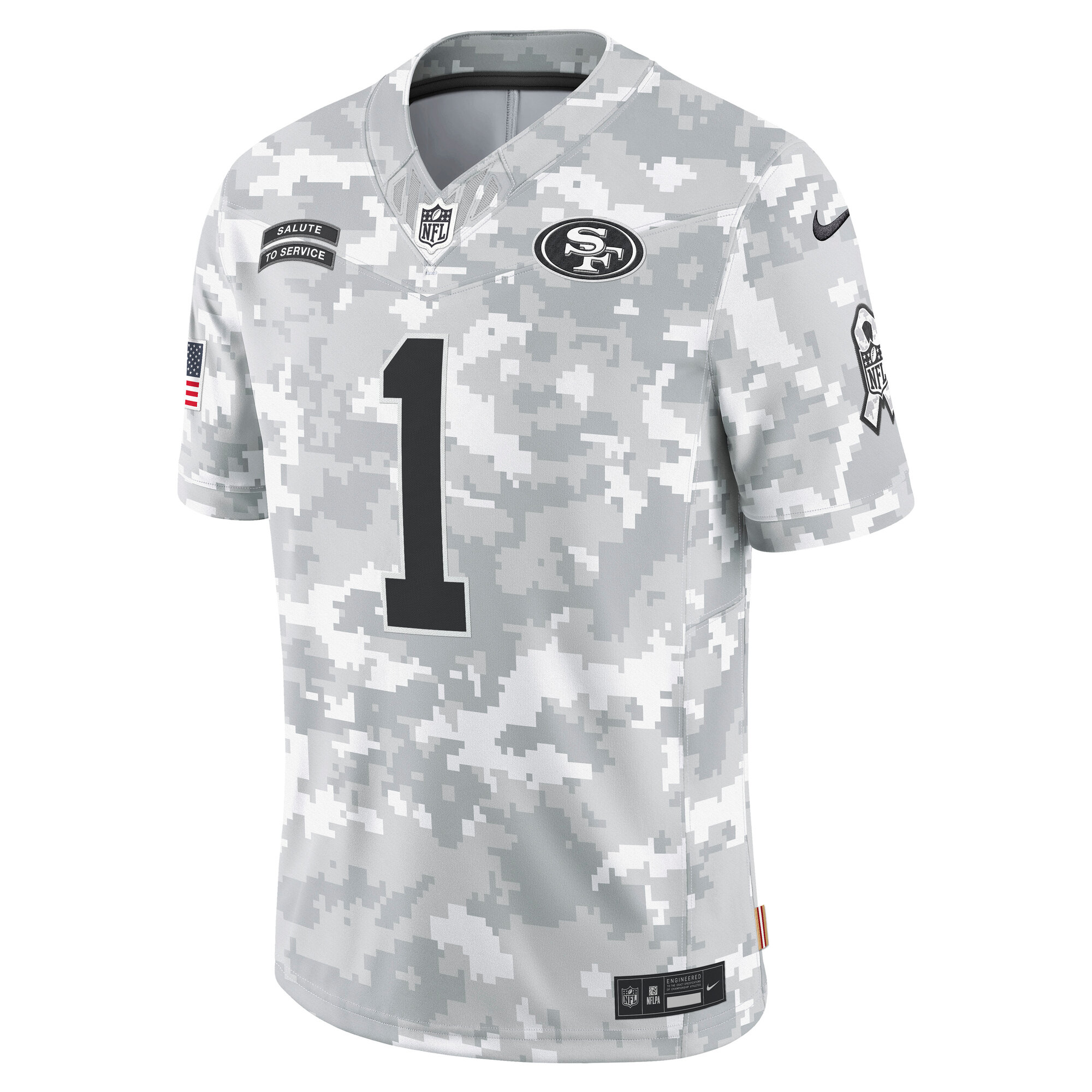 San Francisco 49ers Deebo Samuel Sr Arctic Camo 2024 Salute to Service Limited NFL Jersey Men's