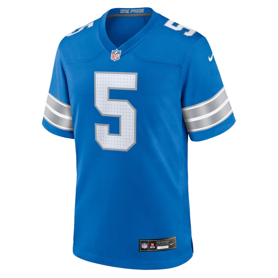 David Montgomery 5 Detroit Lions Game Blue, Men NFL Jersey Men's