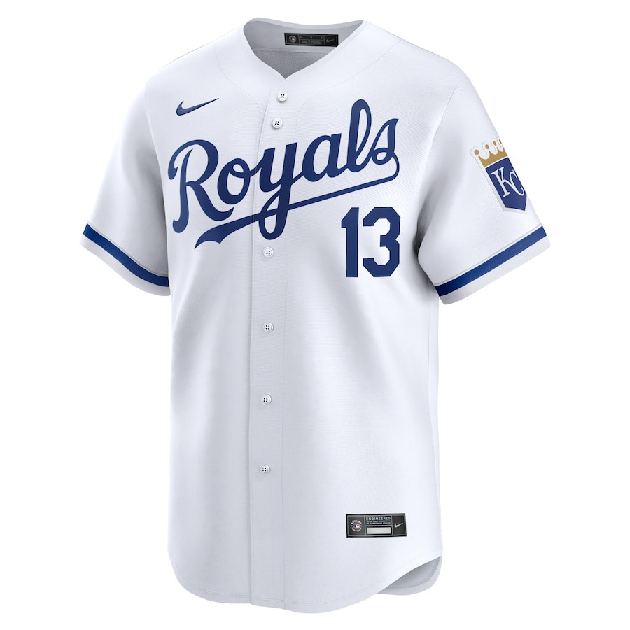 Salvador Perez 13 Kansas City Royals Home Limited Player White MLB Jersey Men's