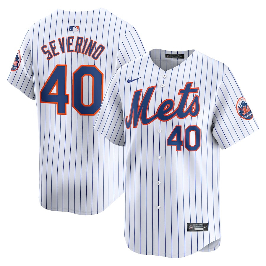 Luis Severino 40 New York Mets Home Limited White MLB Jersey Men's