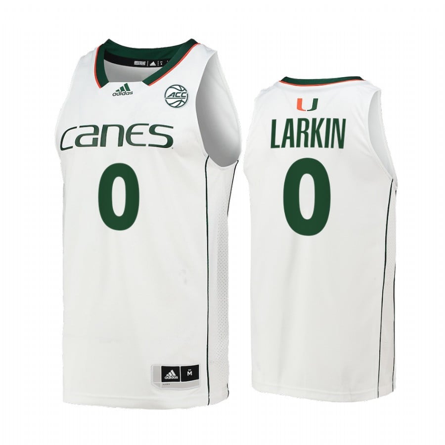 Miami Hurricanes Shane Larkin 0 College White Uniform NCAA Jersey Men's
