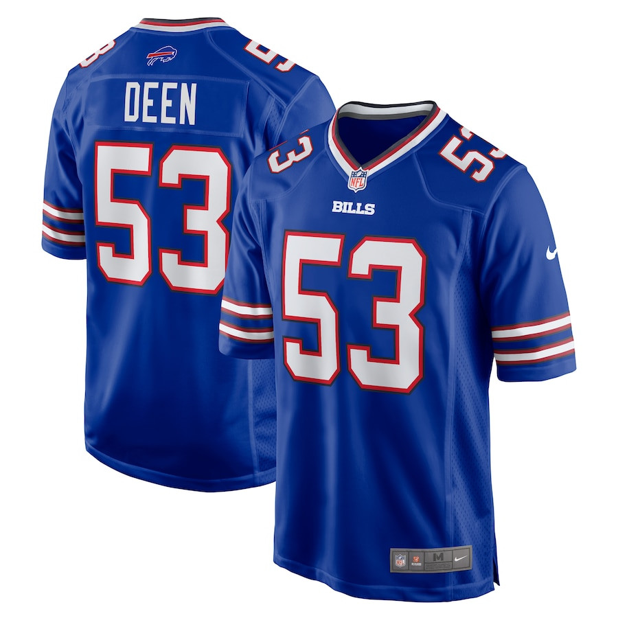 Branson Deen 53 Buffalo Bills Game Royal NFL Jersey Men's
