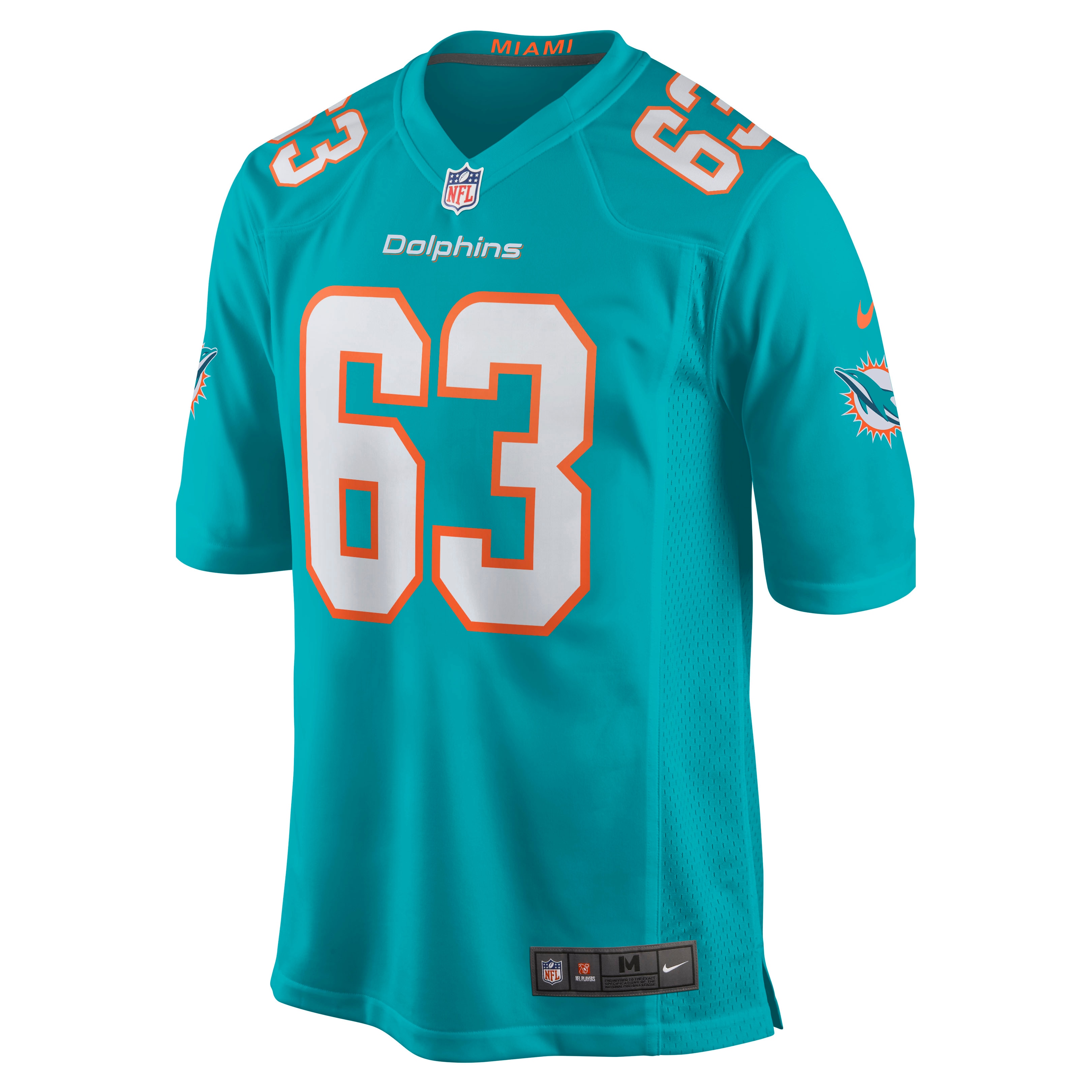 Miami Dolphins Michael Deiter Aqua Game NFL Jersey Men's