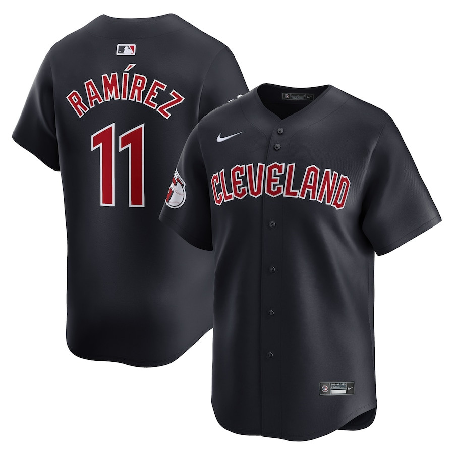 Jos? Ram?rez 11 Cleveland Guardians Alternate Limited Navy MLB Jersey Men's