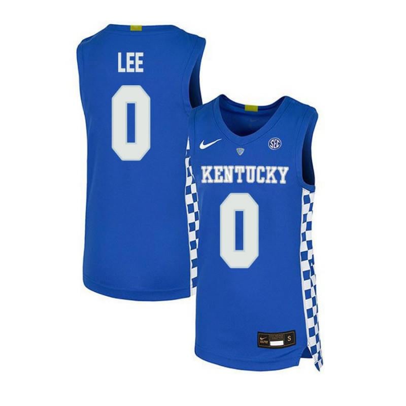 0 Marcus Lee Royal Blue Elite Kentucky Wildcats NCAA Jersey Men's
