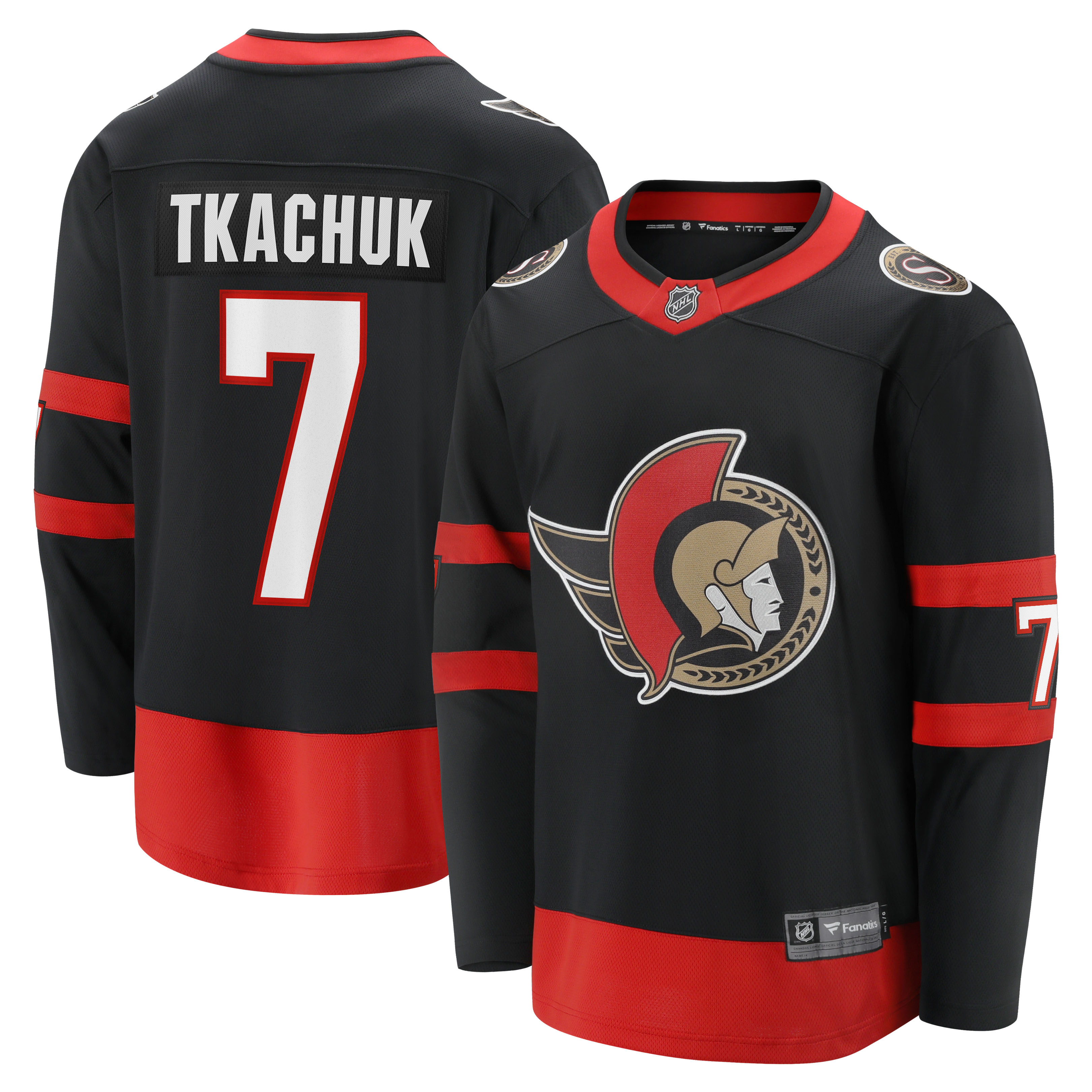Ottawa Senators Brady Tkachuk Black Home Breakaway NHL Jersey Men's
