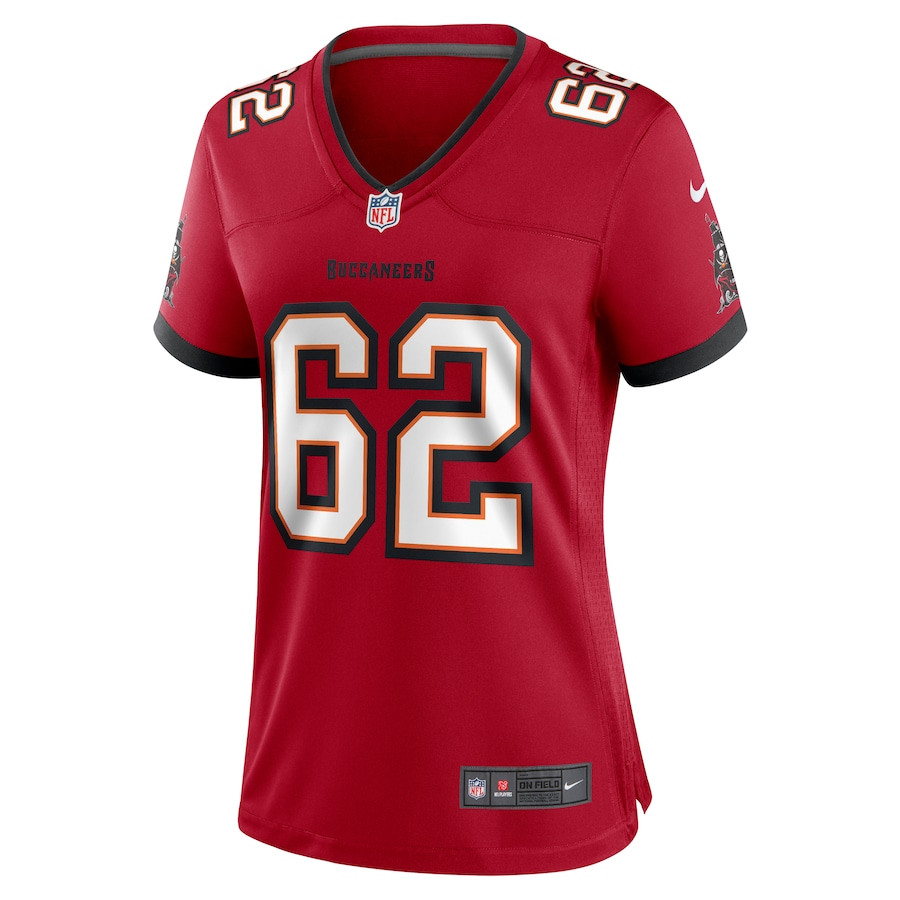 Graham Barton 62 Tampa Bay Buccaneers Game Red NFL Jersey Women's