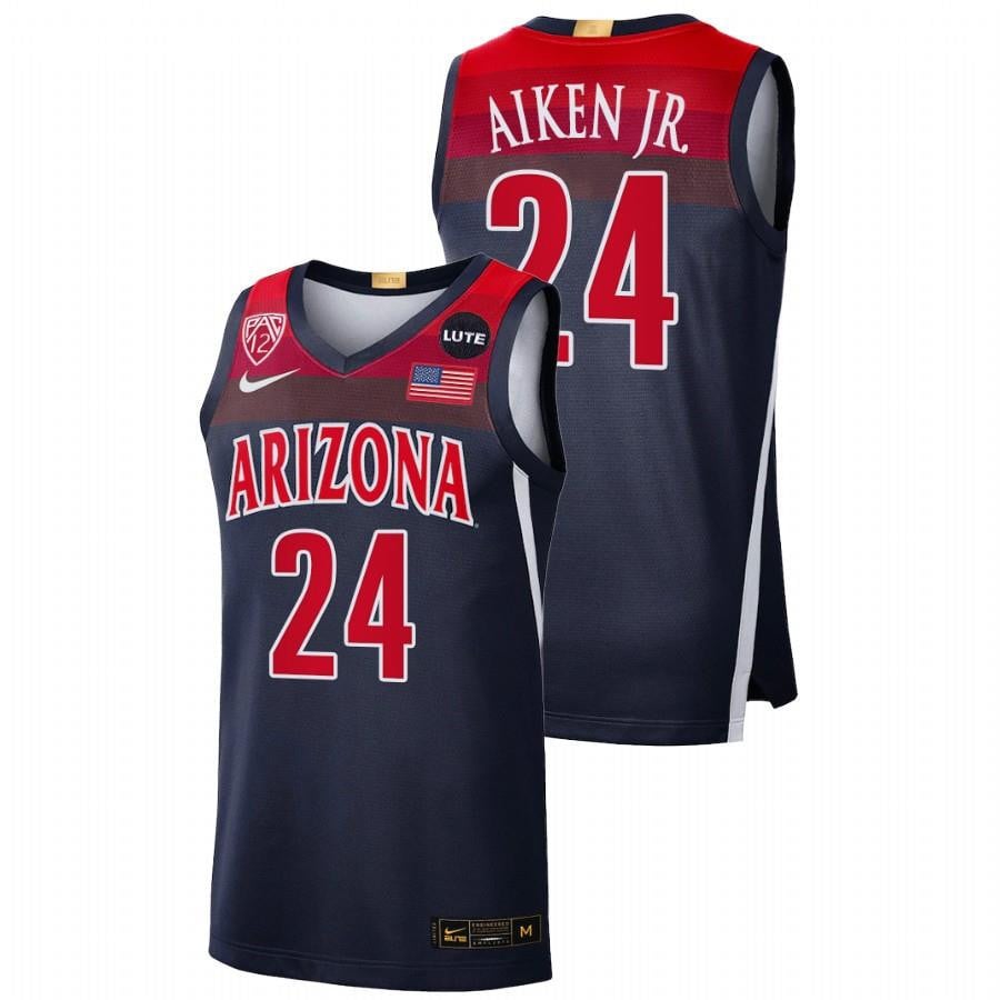 Kim Aiken Jr. 24 Navy Arizona Wildcats 2023 College Elite Limited NCAA Jersey Men's