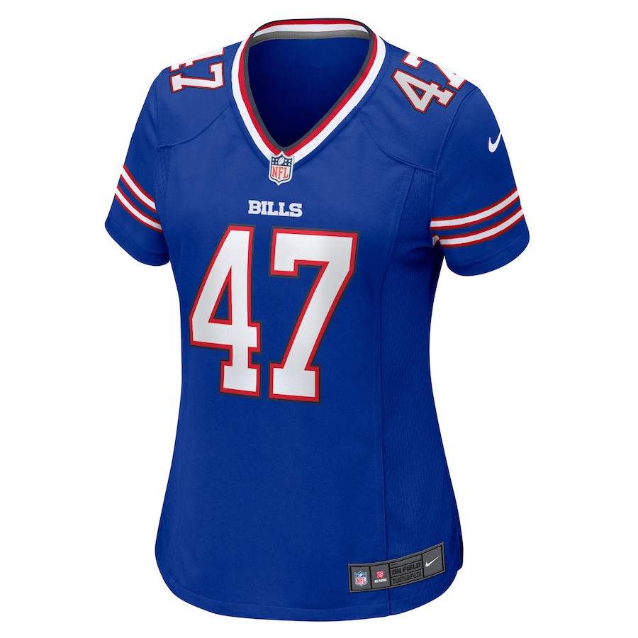 Christian Benford 47 Buffalo Bills Game Royal NFL Jersey Women's