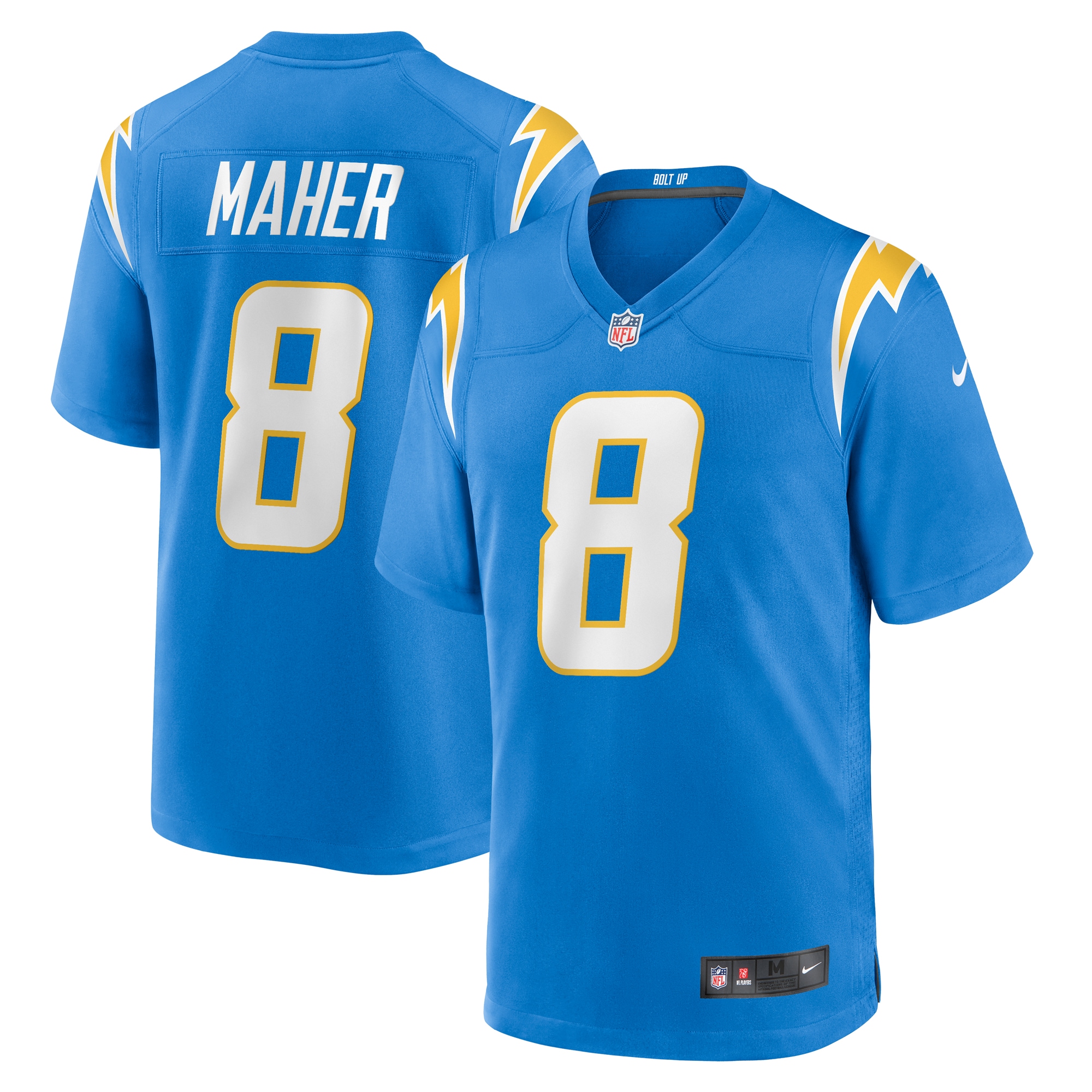 Los Angeles Chargers Brett Maher Powder Blue Team Game NFL Jersey Men's