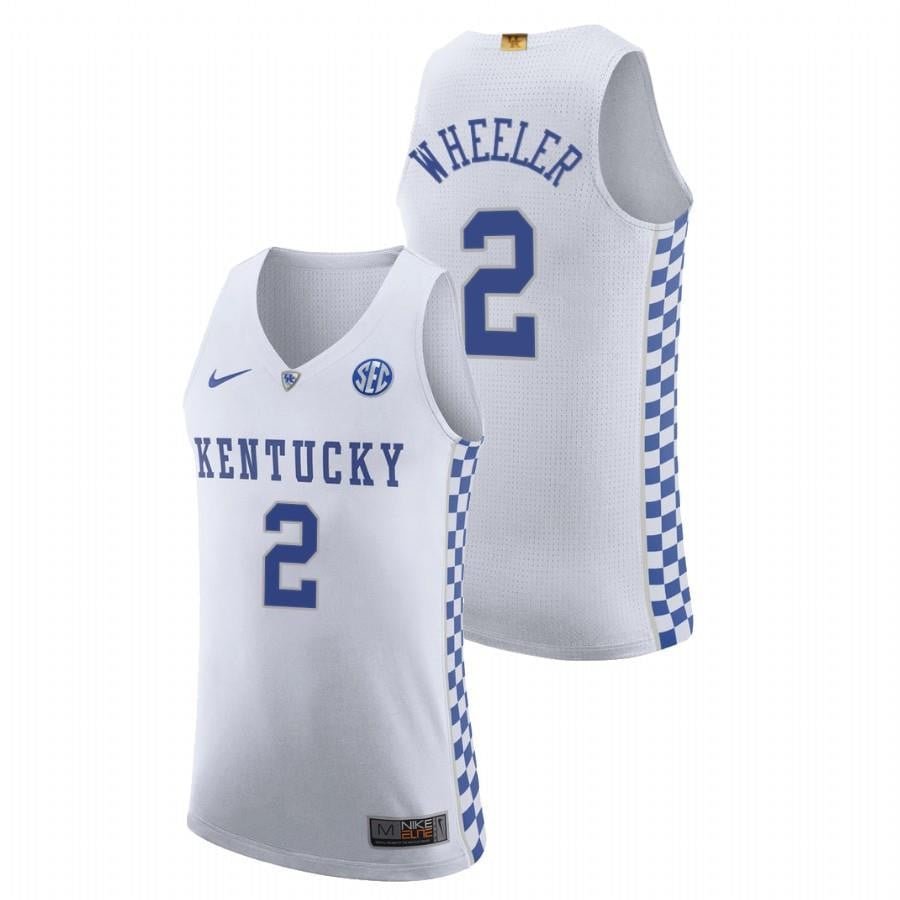 Sahvir Wheeler White Kentucky Wildcats 2023 College NCAA Jersey Men's