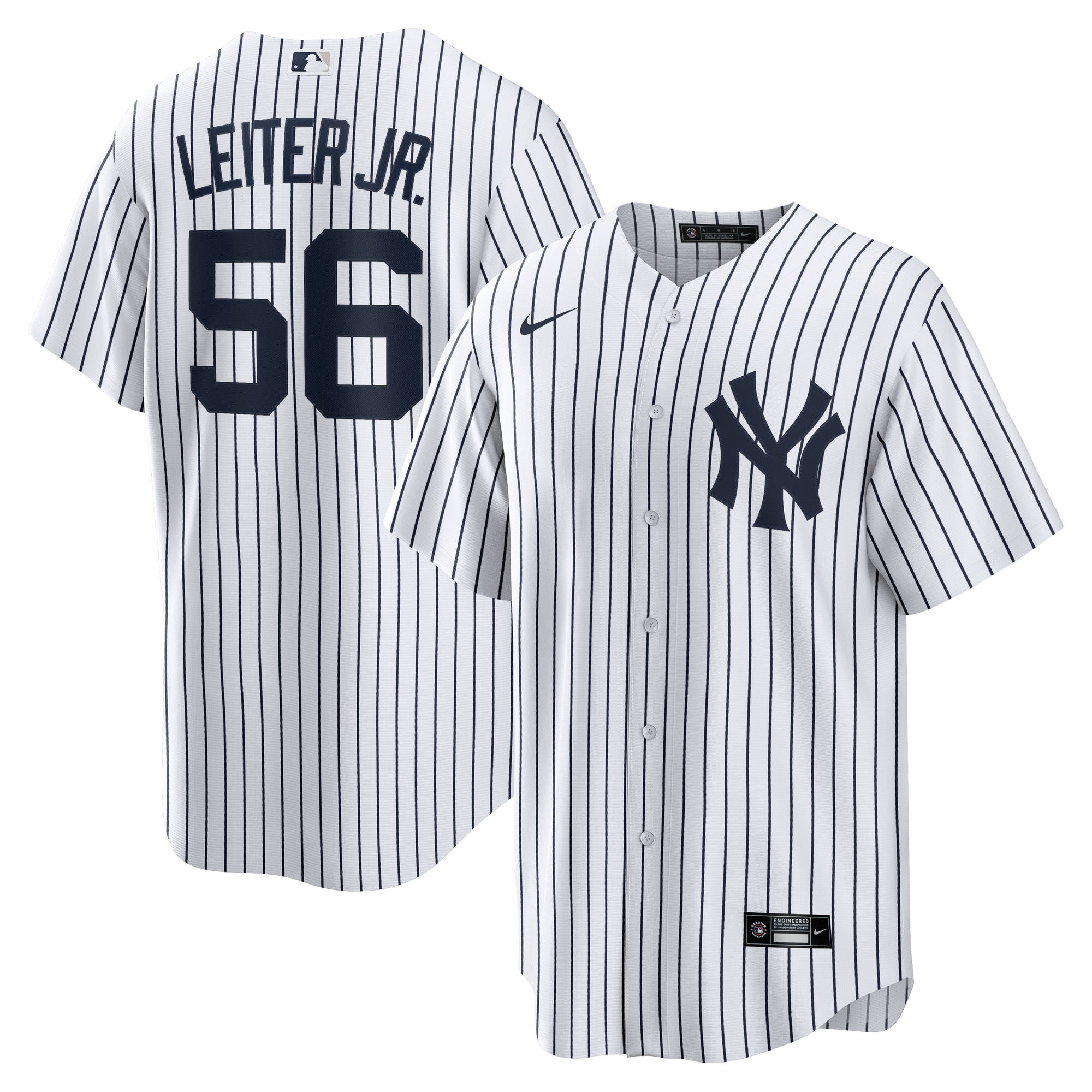 New York Yankees Mark Leiter Jr. White Home MLB Jersey Men's