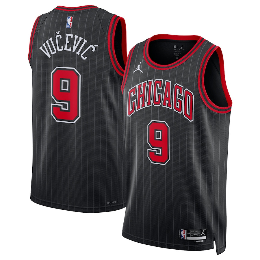 Nikola Vucevic 9 Chicago Bulls Unisex Swingman Statement Edition Black NBA Jersey Unisex