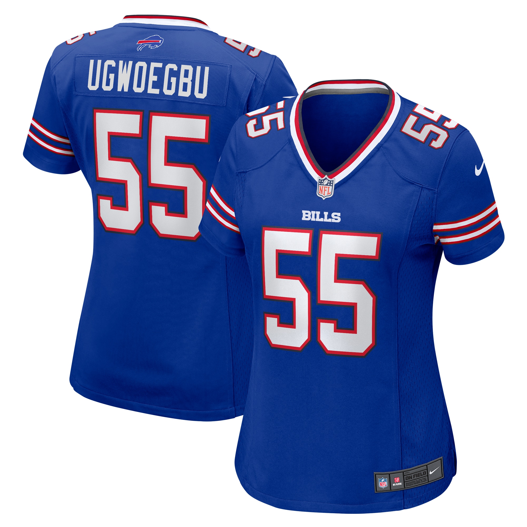 Buffalo Bills David Ugwoegbu Royal Game NFL Jersey Women's