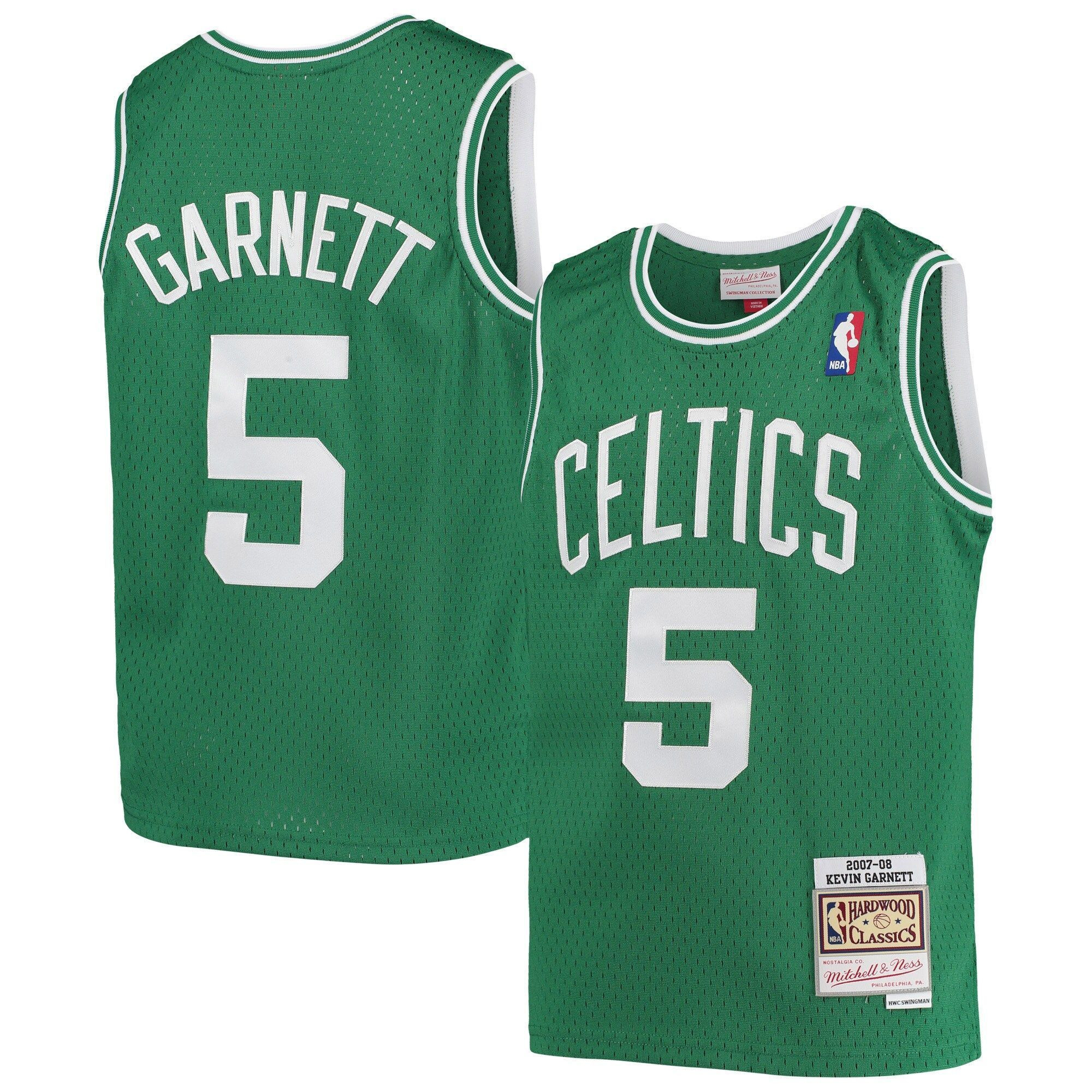 Kevin Garnett Boston Celtics Mitchell&Nes 2005-06 Hardwood Classics Swingman Kelly Green NBA Jersey Youth