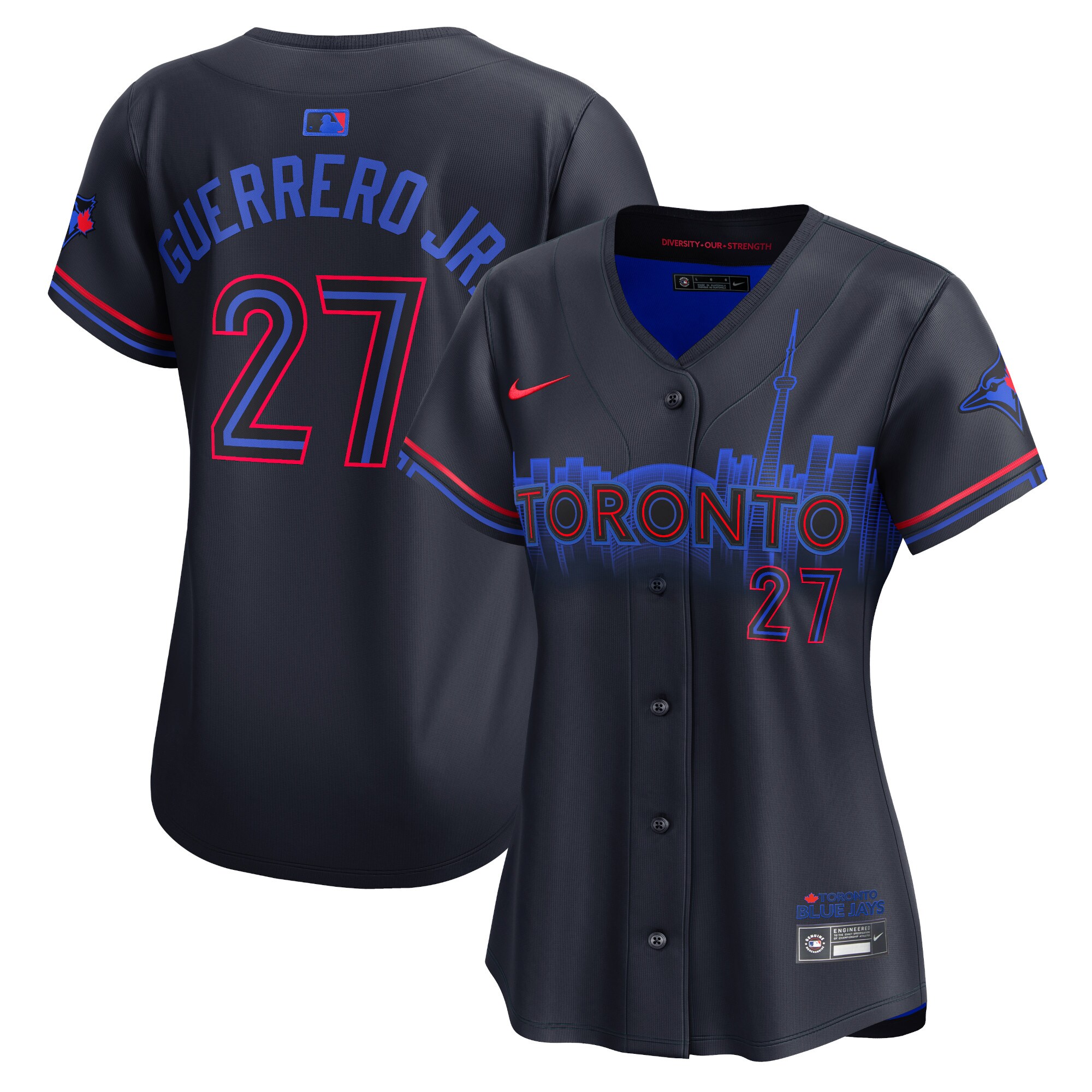 Toronto Blue Jays Vladimir Guerrero Jr. Navy 2024 City Connect Limited Player MLB Jersey Women's