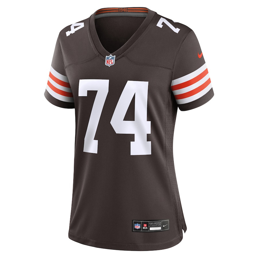 Hakeem Adeniji 74 Cleveland Browns Game Brown NFL Jersey Women's