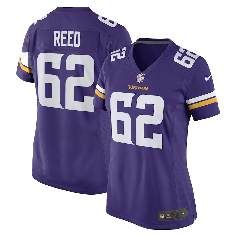 Chris Reed 62 Minnesota Vikings Game Purple NFL Jersey Women's