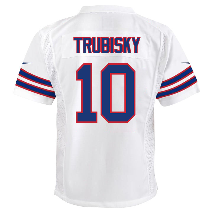Mitch Trubisky 10 Buffalo Bills Team Game White NFL Jersey Youth