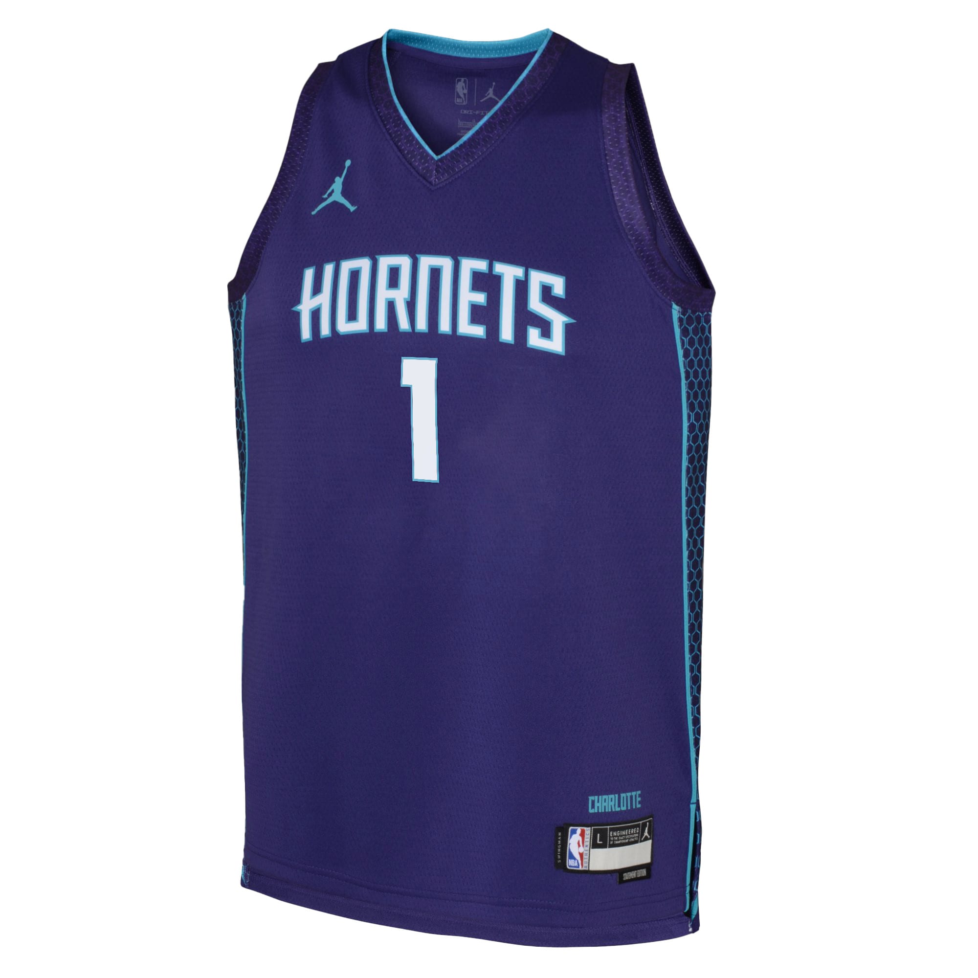 Charlotte Hornets Jordan Brand Statement Edition Swingman Purple LaMelo Bal NBA Jersey Youth
