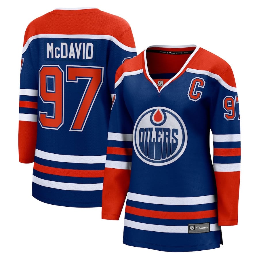 Connor McDavid 97 Edmonton Oilers Home Women NHL Jersey Women's