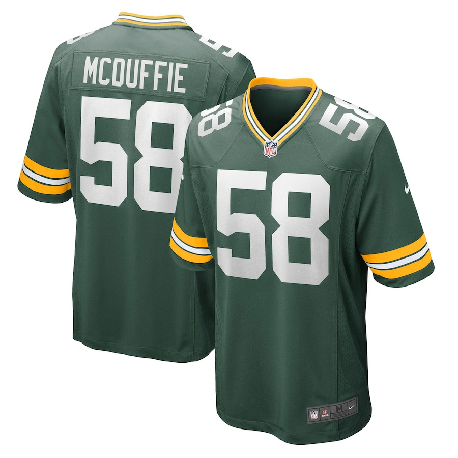 Isaiah McDuffie 58 Green Bay Packers Game Green NFL Jersey Men's