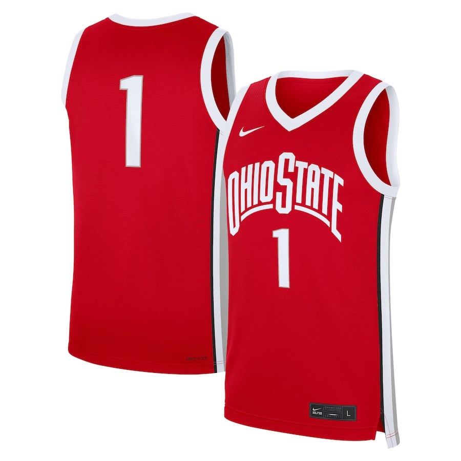 Ohio State Buckeyes Road Scarlet #1 NCAA Jersey Men's